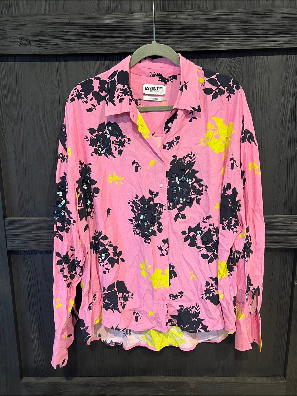 Essentiel Antwerp Damsel Embellished Shirt, M
